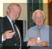 Captain Sean Cunningham with a surprised Peter Sharkey